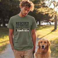 Load image into Gallery viewer, My Favorite Breed is Rescued T-Shirt – Comfortable Unisex Fit

