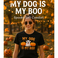 Load image into Gallery viewer, My Dog is My Boo Halloween T-Shirt
