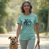 Load image into Gallery viewer, Peace, Love, Rescue T-Shirt – Soft Unisex Fit
