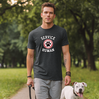 Load image into Gallery viewer, Dog&#39;s Emotional Support Human T-Shirt – Soft &amp; Eco-Friendly Unisex Fit
