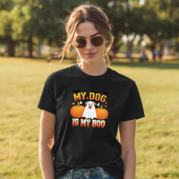 Load image into Gallery viewer, My Dog is My Boo Halloween T-Shirt
