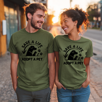 Load image into Gallery viewer, &quot;Save a Life - Adopt A Pet&quot; T-Shirt
